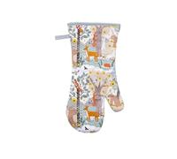 Ulster Weavers Gauntlet Single Oven Glove - Wildwood (100% Cotton Outer; 100% Polyester wadding; CE marked, Blue)
