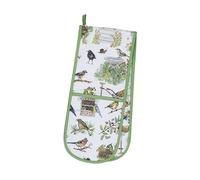 Ulster Weavers - Garden Birds Double Oven Gloves (88 x 18cm) - 100% Cotton - Bird Oven Gloves Heat Resistant - Washable - Garden Themed Oven Gloves in Green - Kitchen Accessories - Kitchen Gifts
