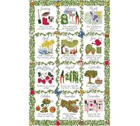 Ulster Weavers 'Gardeners Calendar' Gardening 100% Cotton Tea Towel in Green Ulster Weavers Green