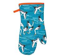 Ulster Weavers Gauntlet (37 x 20cm) -100% Cotton-1 Piece Heat Resistant-Oriental Themed Oven Glove in Blue-Crane Gifts-Kitchen Accessories, One Size