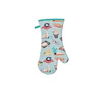 Ulster Weavers Gauntlet Single Oven Glove - Kitty Cats (100% Cotton Outer; 100% Polyester wadding; CE marked, Blue)