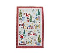 Ulster Weavers 'Tis The Season' Festive Graphic Print 100% Cotton Tea Towel in Red Ulster Weavers Red