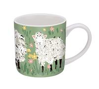 Ulster Weavers - Green Sheep Mug 250ml - Dishwasher & Microwave Safe - Ceramic New Bone China - Coffee Mug with Sheep - Sheep Tea Cup in Green - Sheep Kitchen Accessories - Sheep Gifts