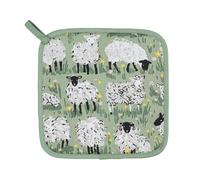 'Woolly Sheep'' Animal Print 100% Cotton Pot Mat Ulster Weavers Green One Size