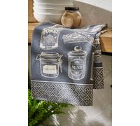 Ulster Weavers 'Herbs & Spices' Food Print 100% Cotton Tea Towel in Grey Ulster Weavers Grey