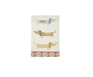 Ulster Weavers Hot Dog Tea Towel, 100% Cotton - With Fun, Retro Sausage Dog Hand Drawn Design - Kitchen and Cooking Gifts for Bakers & Chefs - Homeware & Kitchenware Range