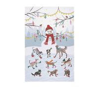 Ulster Weavers Ice Skating Animals 100% Cotton Christmas Tea Towel