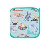Ulster Weavers 'Kitty Cats' Animal Print 100% Cotton Pot Mat in Blue Ulster Weavers Blue