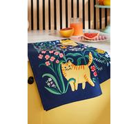 Ulster Weavers 'Marmalade Meadow' Playful Cat Print 100% Cotton Tea Towel in Navy Ulster Weavers Navy