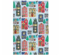 Ulster Weavers Christmas Houses Festive Graphic Print 100% Cotton Tea Towel