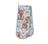 Ulster Weavers - Ocean Sea Animals Double Oven Gloves (88 x 18cm) - 100% Cotton - Lobster Oven Gloves Heat Resistant - Washable - Oven Gloves with Crabs & Seashell - Nautical Kitchen Accessories