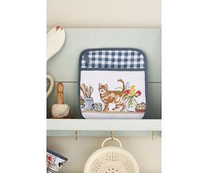 Ulster Weavers 'Pantry Cats' Floral Print 100% Cotton Pot Mitt Ulster Weavers Multicolor