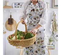 Ulster Weavers 'Portman Farm' Animal Print 100% Cotton Apron in Grey Ulster Weavers Grey