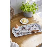Ulster Weavers 'Portman Farm' Animal Print 70% Polypropylene Small Tray in Grey Ulster Weavers Grey