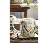 Ulster Weavers 'Portman Farm' Animal Print New Bone China Mug in Grey Ulster Weavers Grey