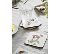 Ulster Weavers 'Portman Farm' Animal Print Printed MDF Coasters (4 Pack) in Grey Ulster Weavers Grey