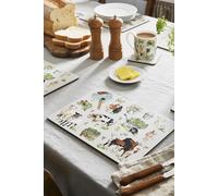 Ulster Weavers 'Portman Farm' Animal Print Printed MDF Placemat (4 Pack) in Grey Ulster Weavers Grey