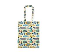 Ulster Weavers PVC Bag - Durable 100% Cotton with Wipe Clean Coating and Polyester Lining, Everyday Use, Easy to Clean, Sturdy Construction, Medium, Aquarium, Multicolour