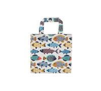 Ulster Weavers PVC Bag - Durable 100% Cotton with Wipe Clean Coating and Polyester Lining, Everyday Use, Easy to Clean, Sturdy Construction, Small, Aquarium, Multicolour