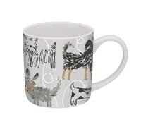 Ulster Weavers 'Dog Days' Animal Print New Bone China Mug in Grey Ulster Weavers Grey