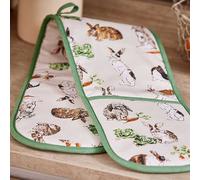Ulster Weavers RABBIT PATCH Double oven glove Rabbits oven gloves pet ovengloves