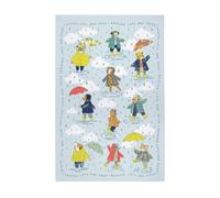 Ulster Weavers 'Raining Cats & Dogs' Animal Print 100% Cotton Tea Towel in Blue Ulster Weavers Blue