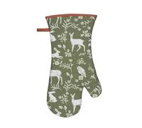 Ulster Weavers - Sage Forest Animals Gauntlet Oven Glove (37 x 20cm) - 100% Cotton - 1 Piece - Woodland Animals Oven Glove Heat Resistant - Oven Glove with Fox, Deer & Rabbit - Kitchen Accessories