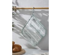 Ulster Weavers 'Sage Stripe' Graphic Print 100% Cotton Pot Mat in Green Ulster Weavers Green