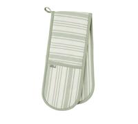 Ulster Weavers 'Sage Stripe' Graphic Print Double Oven Glove in Green Ulster Weavers Green