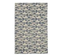 Ulster Weavers 'Salmon' Food & Drink Print 100% Cotton Tea Towel in Blue Ulster Weavers Blue