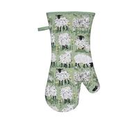 'Woolly Sheep' Animal Print Gauntlet Oven Glove Ulster Weavers Green One Size