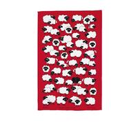 Ulster Weavers 'Baa Baa' Animal Print 100% Cotton Tea Towel in Red Ulster Weavers Red