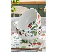 Ulster Weavers 'Strawberry Patch' Strawberry Print Porcelain Bowl in White Ulster Weavers White