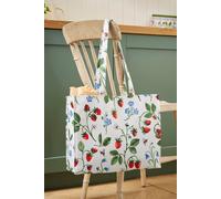 Ulster Weavers 'Strawberry Patch' Strawberry Print PVC Shoulder Bag in Cream Ulster Weavers Cream One Size