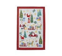 'Tis The Season' Festive Graphic Print 100% Cotton Tea Towel Ulster Weavers Red One Size