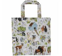 Ulster Weavers - Waterproof Farm Animals Shopping Bag (25 x 25.5cm) - Easy Clean - Waterproof PVC Material - Farm Themed Bag - Shopping Bag/School Bag/Canvas Bag with Chicken, Sheep & Cow
