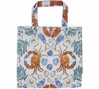 Ulster Weavers - Waterproof Ocean Sea Animals Shopping Bag (25 x 25.5cm) - Easy Clean - Waterproof PVC Material - Waterproof Tote Bag with Lobster - Shopping Bag/Canvas Bag with Crab & Shellfish