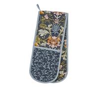 Ulster Weavers - William Morris Double Oven Gloves (88 x 18cm) - 100% Cotton - Traditional Navy Oven Gloves Heat Resistant - Washable - Jacobean Oven Gloves - Kitchen Accessories - Kitchen Gifts