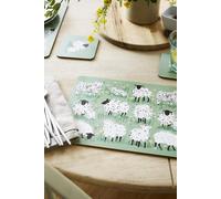 Ulster Weavers 'Woolly Sheep' Animal Print Printed MDF Placemat (4 Pack) in Green Ulster Weavers Green