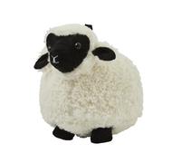 Ulster Weavers - Woolly Sheep Door Stop (22 x 18 x 15cm) - 100% Cotton Fabric - Heavy Door Stop 1.6KG - Animal Door Stop with Black Sheep - Fluffy Sheep Door Stopper in White & Black - Sheep Gifts