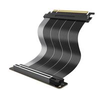 ULT-WIIQ 5.0 Riser Cable Gen 5 x16, 128GB/s Ultra-Flexible GPU Extension Cable for RTX 5090/5080 RX 9070, Shielded Vertical GPU Mount for ITX Mid Full Tower Case, 180° Straight-20cm, Black