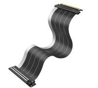 ULT-WIIQ 5.0 Riser Cable Gen 5 x16, 128GB/s Ultra-Flexible GPU Extension Cable for RTX 5090/5080 RX 9070, Shielded Vertical GPU Mount for ITX Mid Full Tower Case, 180° Straight-50cm, Black