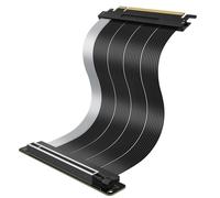 ULT-WIIQ 5.0 Riser Cable Gen 5 x16, 128GB/s Ultra-Flexible GPU Extension Cable for RTX 5090/5080 RX 9070, Shielded Vertical GPU Mount for ITX Mid Full Tower Case, 180° Straight-30cm, Black