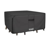 ULTCOVER 600D Pvc Durable Patio Table Cover - 100% Waterproof Outdoor Furniture Covers - Black Square 74"(L) x74(W) Black
