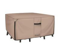 ULTCOVER Square Patio Heavy Duty Table Cover - 600D Tough Canvas Waterproof Outdoor Dining Table and Chairs General Purpose Furniture Cover 94 inch