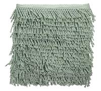 ULTECHNOVO 1 Roll Light Green Tassel Fringe Trim for Curtains and Roller Shades, Elegant Polyester Silk Decorative Border, DIY Sewing Material for Home Decoration and Curtain Making