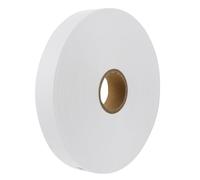 ULTECHNOVO 1 Roll White Blank Fabric Tags Non-Woven Wash Care Labels Water-Resistant Textile Clothing Tags with Simple Design for Garment Branding and Laundry Use
