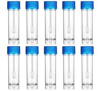 ULTECHNOVO 10 Pack stool sample container with Leak-Proof Spoon Lid, 0.85 Fl Oz specimen pots for Home & Pet Testing, Sterile sample bottles and specimen bottles Set