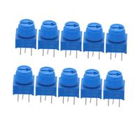 ULTECHNOVO 10 Pcs Adjustable Resistors with Knob Through Potentiometers for Breadboard Precision Single Turn Linear Potentiometer for Electronics Projects