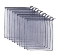 ULTECHNOVO 10 Pcs Black Mesh Bath Products Storage Bag Portable Fabric Toiletry Bag with Drain Sand and Water Feature for Swimming and Camping